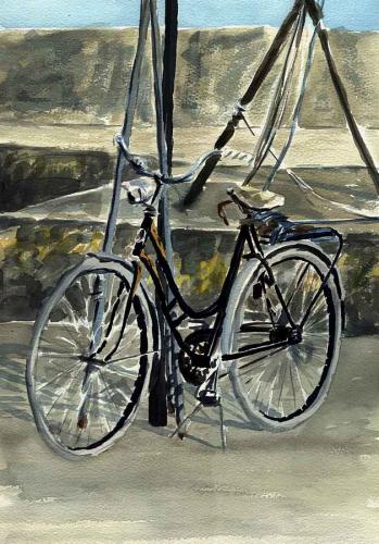 Bicycle in Skillinge harbour